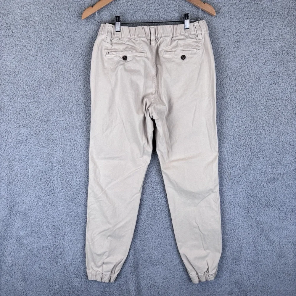 Bearbottom Pants Mens Medium Khaki Beige‎ Stretch Jogger Elastic Cuffs Casual